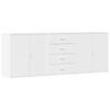VidaXL Buffets 3 Pcs White Engineered Wood, Storage Cabinet, Entryway Furniture, Accent Furniture, Storage Furniture 3276609