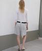 SIGREAT Two-Tuck Bermuda Shorts_Light Grey