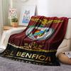 S.L. Benfica  POSTER  FlAannel Blanket, High Quality Comfortable for All Seasons, Home Decor, Warmth and Comfort