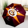 Galatasaray S .K Print Automatic Umbrella, 8 Rib Iron Frame, Plastic Handle, Suitable for Outdoor Travel &Daily , Ideal Gift