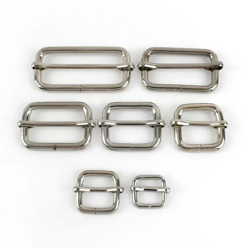 5/10Pcs 13-50mm Belt Buckles Roller Metal Pin Buckle Tri-glides Slider Adjuster Clasp Handbag Strap DIY Garment Accessories
