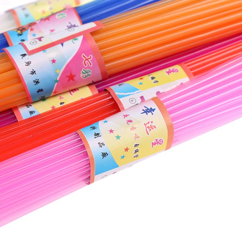 350Pcs Children Diy Folded Star Plastic Straw Lucky Transparent Tube Origami