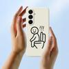 For Samsung Galaxy A17 5G Case Stickman Toilet Pattern Printing Straight Edge TPU Phone Back Cover
