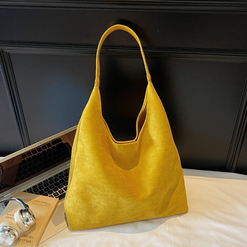 Frosted retro suede women's bags, new large-capacity autumn and winter versatile shoulder bags, casual and fashionable commuter mother and child bags