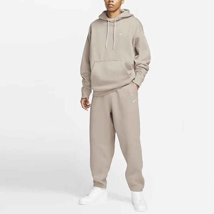 Nike Embroidered Logo Casual Warm Fleece-Lined Sweatpants Men Bottoms Malt CW5460-245
