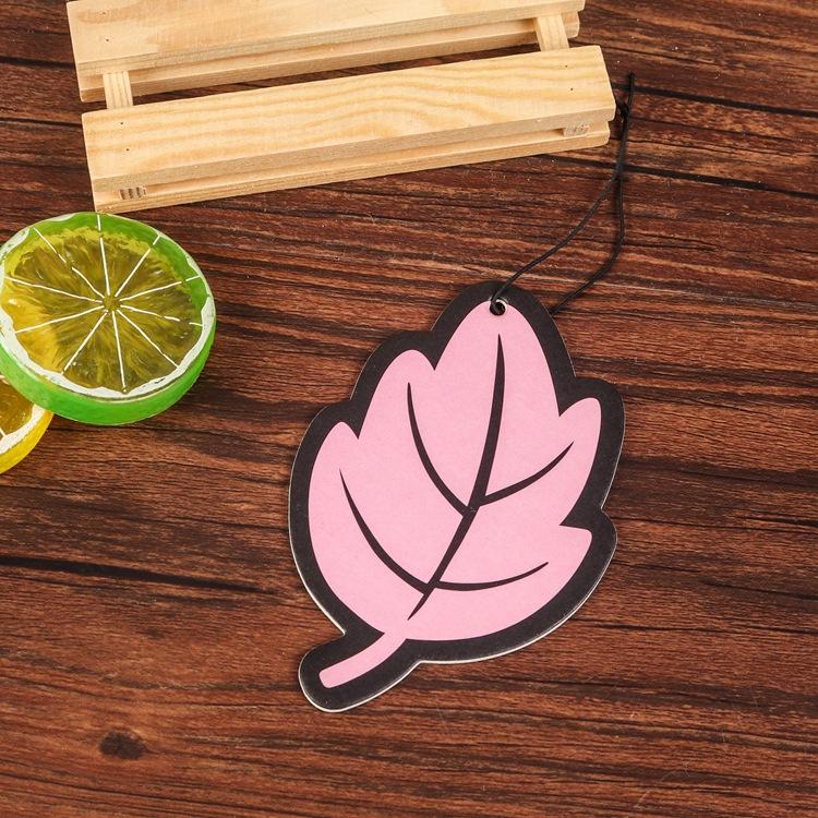 6PCS Car Air Freshener Natural Scented Tea Paper Auto Hanging Vanilla Perfume Fragrance Leaf Shape Car Accessories Interior