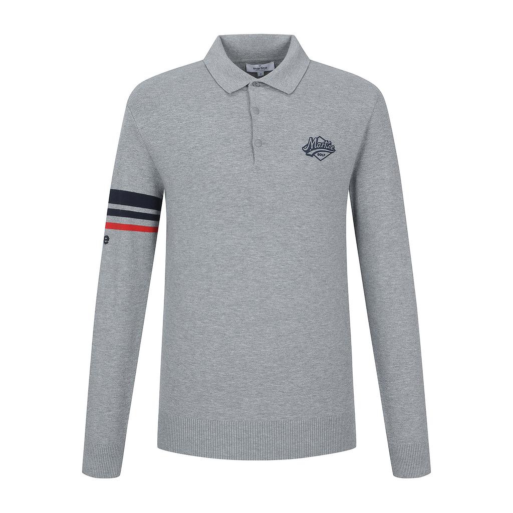 MARTINE GOLF Sleeve Color Matching Sweater_M/Grey (Men)