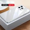 Transparent Magnetic Phone Case for iPhone 13 Pro Max 13 Pro Wireless Charging Cover For iPhone 12 12 Pro Max Magnet Aluminum Alloy Frame Case