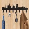 City Silhouette Key Hooks - Multi-Purpose for Clothes Bags in Household, Decorative Holder for Living Room Wall
