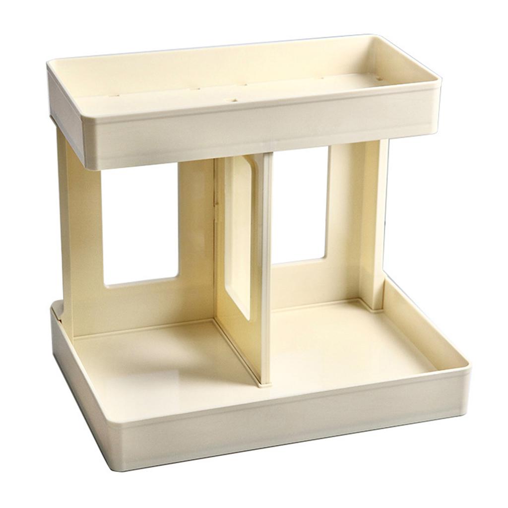 Double Layers Desktop Storage Rack Modern   Makeup Shelf   for Vanity Bathroom