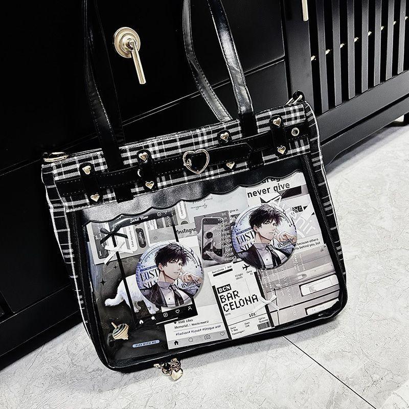 New Original Subculture Punk Goth Hottie Ulzzang Ita Bag Street Trend Ladies Large Capacity Y2K Tote Bag Fashion Shoulder Bag