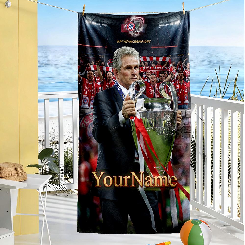 Bayern Munich Personalized Name Beach Towel Super Soft & Absorbent