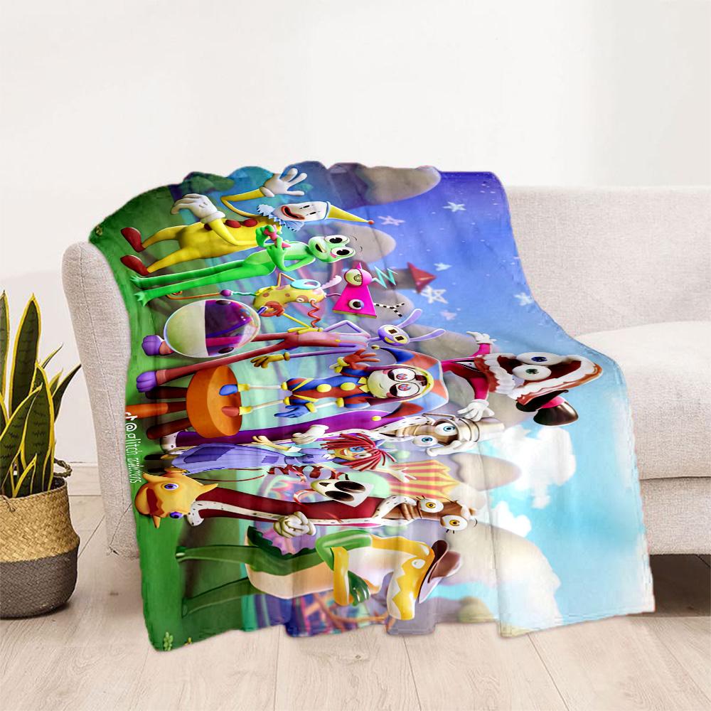 Digital Circus Blanket Soft Warm Cozy Great for Office Chair Picnics Couch Four Seasons Universal Modern Style Best Holiday Gift for Friends Family