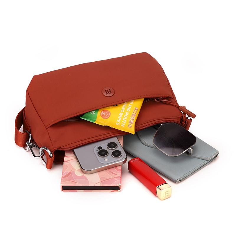 Women's Bag Solid Color Shoulder Bag Multi-Compartment Crossbody Bag