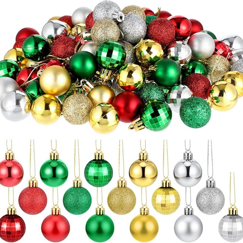 4CM Christmas Decoration Christmas Balls Hanging Xmas Tree Pendant for Home Party Decor 2025 New Year Navidad Gifts Ornaments