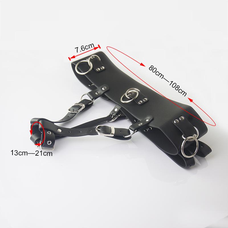BDSM-Leder-Gürtel für erzwungenen Orgasmus, Strap-On-Stab-Massagegeräte, Vibrator-Geschirr, SM-Handschellen, Bondage-Set, Sexspielzeug für Paare