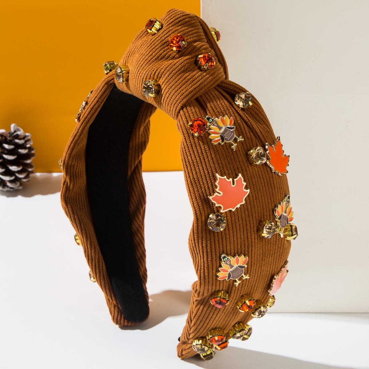 

Европейская и американская мода Кленовый лист Турция Сплав Аксессуары Украшение День Благодарения Ободок Тренд Праздничный ободок Hairbands