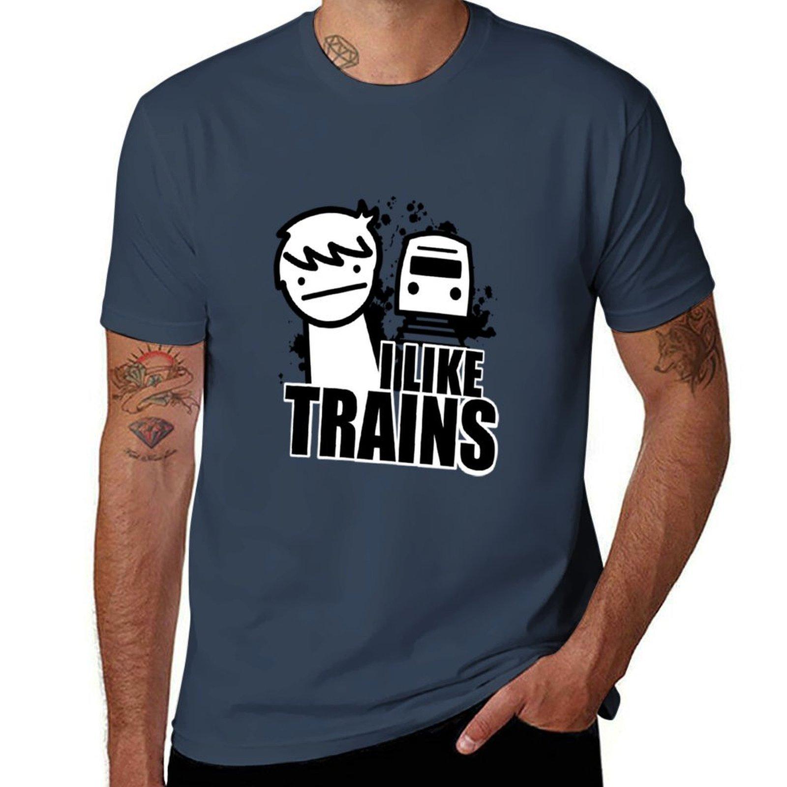 I Like Trains TShirt Breathable Lightweight Summer Top S