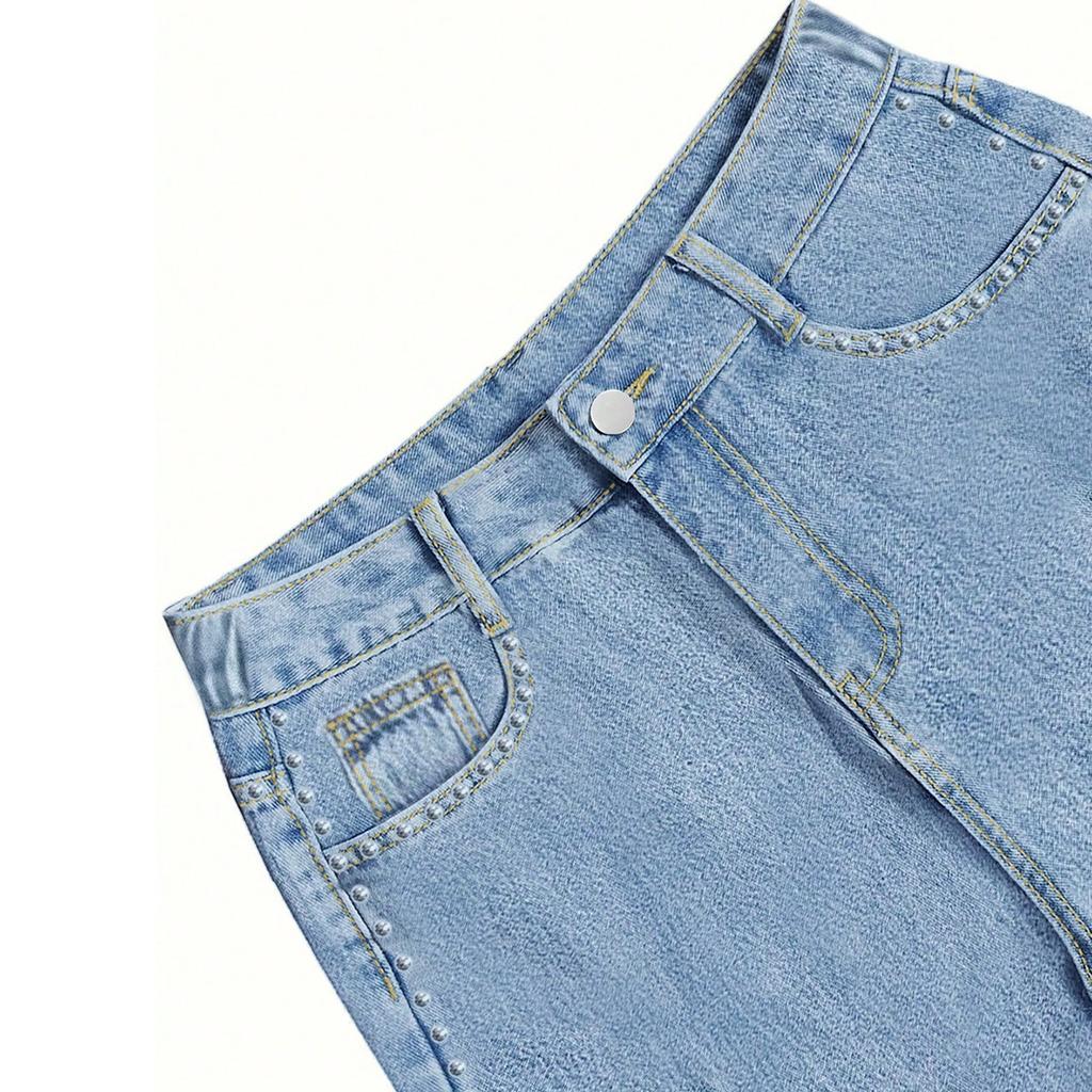 Women's Color Trend Ripped Casual Fashion Straight Leg Jeans