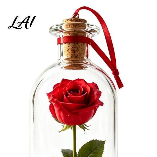 Glass Snow Decoration Recordable Christmas Message in A Bottle Voice Recording Holiday Keepsake with Exchange Gift Ideas Playback Cork Snowy