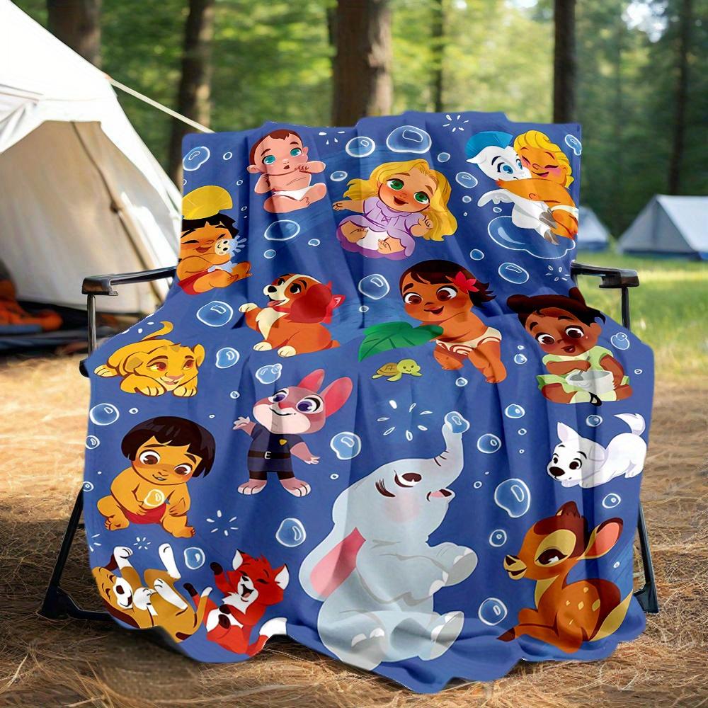 1pc, Disney Small Cartoon Throw Blanket Cartoon Character Decorative Blanket for Room, Soft Bedding Cover, Perfect