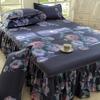 Ruffle Skirt Bedspread Home Textile Printed Bed Skirt Bedroom Coverlets Bedspreads Sheets Dust Cover Bedding 3PCS/Set