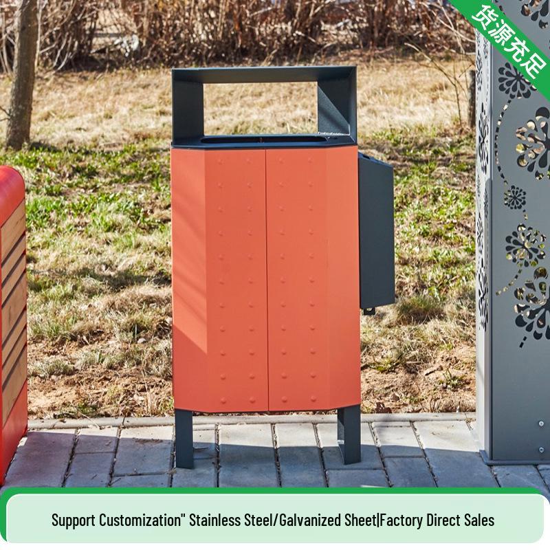Stainless Steel Outdoor Trash Can for Parks and Commercial Areas