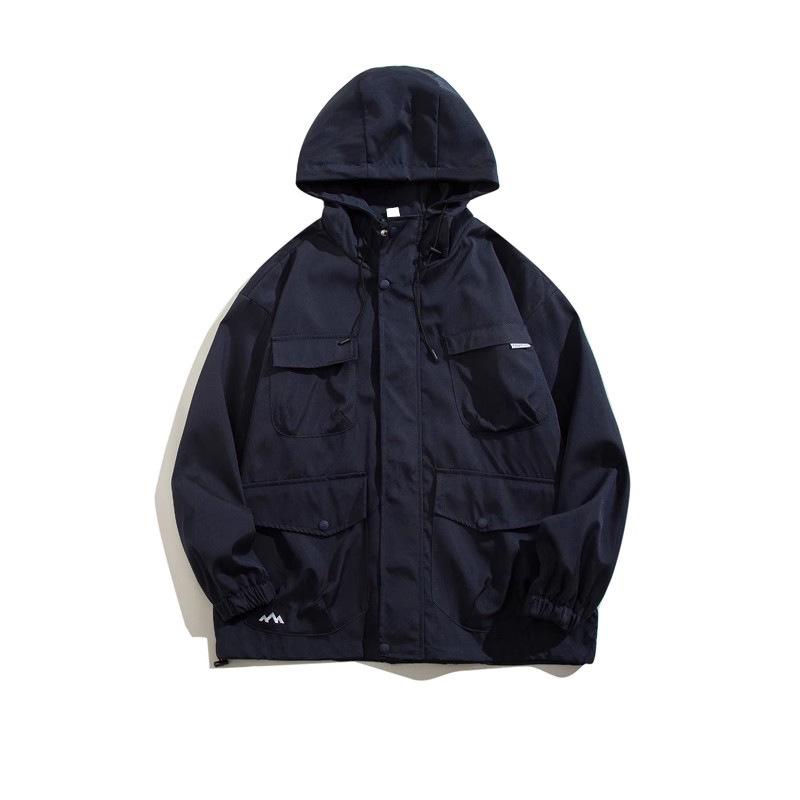 

Модная японская куртка в стиле ситибой, рабочая одежда, с капюшоном и множеством карманов, для мужчин и женщин Extra Large