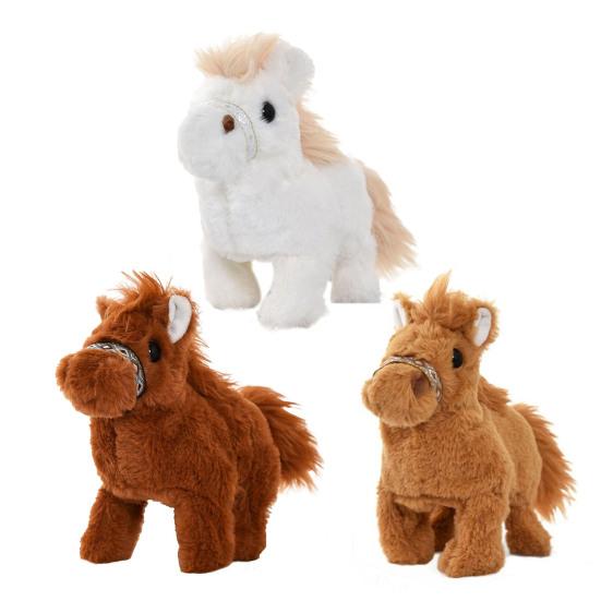 Electric Plush Horse Toy with Sound Kids Walking Interactive Horse Plushie Toddlers Boys Girls Educational Simulation Stuffed Animal Toy
