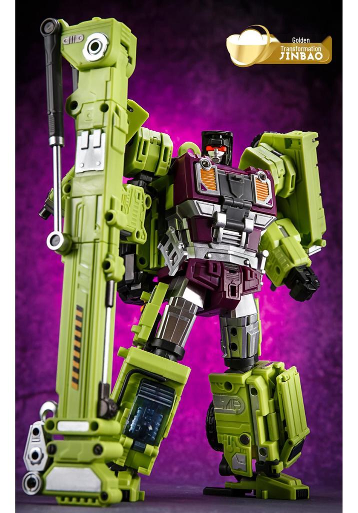 Jinbao GT Hercules Green Transforming Toy Scavenger: Six-Combiner Construction Vehicle Accessory Pack.