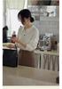 Women's French Retro Cable Knit Sweater - Polo Collar, White Lapel, Gentle Style Wool Top for Autumn/Winter