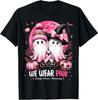 In October We Wear Pink Ghost Witch Breast Cancer Awareness T-Shirt