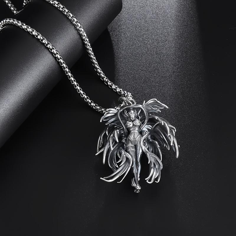 New Angel Pendant Girl Beast Necklace for Men and Women Couples Retro Charm Casual Jewelry Gift