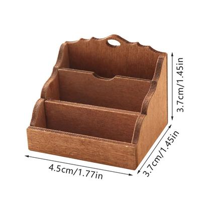 1:12 miniaturní domeček pro panenky stolní úložný stojan Organizér Box Knihovnička Domácí dekorace