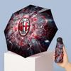 AC Milan Pattern Printed Mini 5 Folds 8 Ribs Compact Umbrella Windproof Waterproof Lightweight Portable Folding