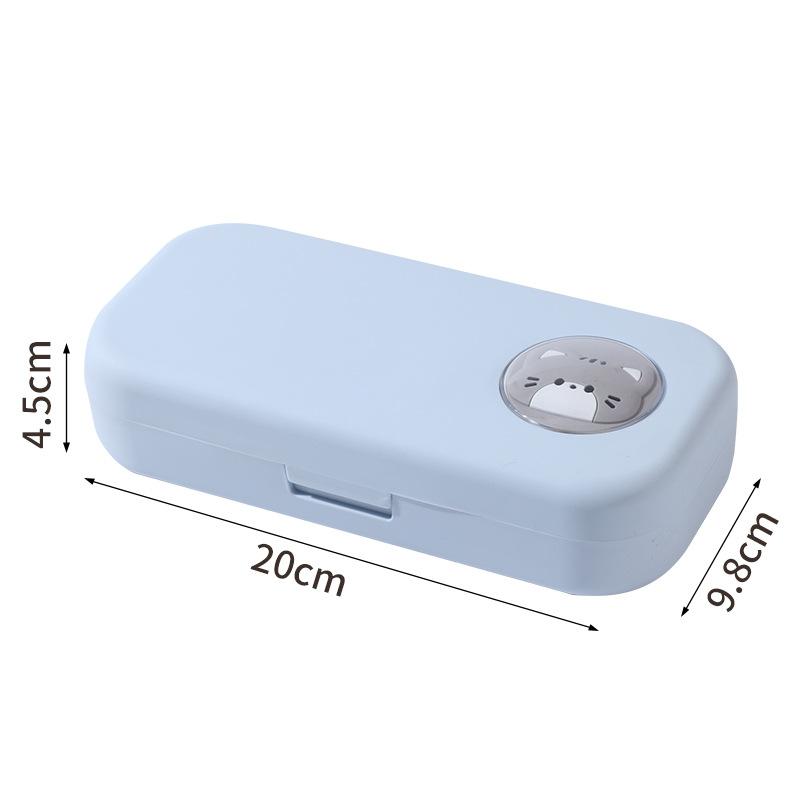 Double Layer Cartoon 3D Plastic Pencil Box,Hard School Supply Box for Girls Boys Kids, , Cute Art Storage Organizer, 1 Pack