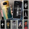 God Jesus Pray Cross Phone Case Cover for Xiaomi Poco X6 X5 X7 Pro F7 Ultra Redmi 15C 15 13C 13 12C 12 10C 10 10A 9C 9A 9T 9 Coq
