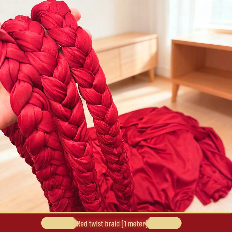 Festive Wine Red Velvet Pendant for New Year & Spring Festival Decorations