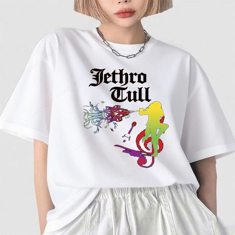 Jethro Tull Shirts Vintage Classics Rock Band Print Tee Cheap Polyester Graphic T Shirts Unisex Summer Short Sleeve Fashion Clothes XS