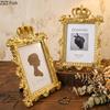 European Crown Photo Frames Golden Floral Border Picture Frame Bedside Table Wedding Anniversary Photo Frame Desk Decoration