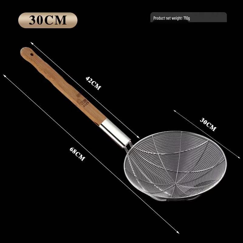 Stainless Steel Bamboo Handle Strainer
