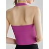 2026 New European and American Style Sexy Halter Neck Women's Push-Up Running Fitness Bra Outerwear Waist-Cinching Yoga Tank Top
