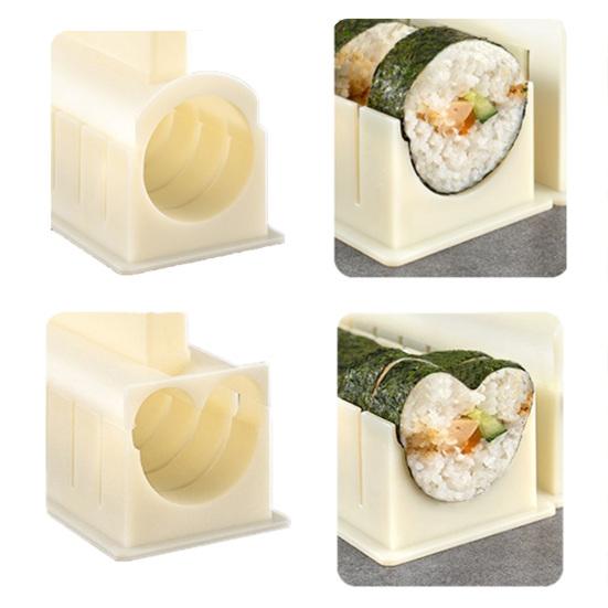 Sushi Mold Set Round Heart Shape Bento Rice Ball Nori Press Mold DIY Onigiri Mold Homemade Sushi Maker Kit