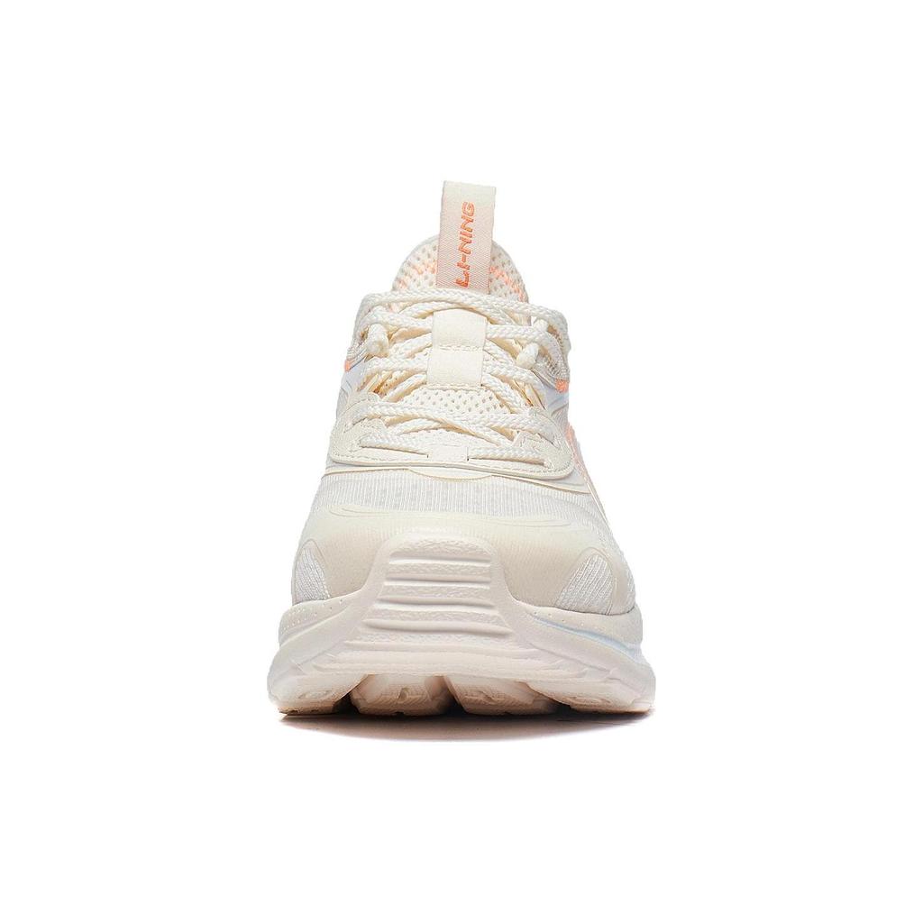 Li Ning Liuyun Abrasion Resistant Breathable Slip Resistant Low top Sports Casual Shoes Women's White Orange AGLT030-4