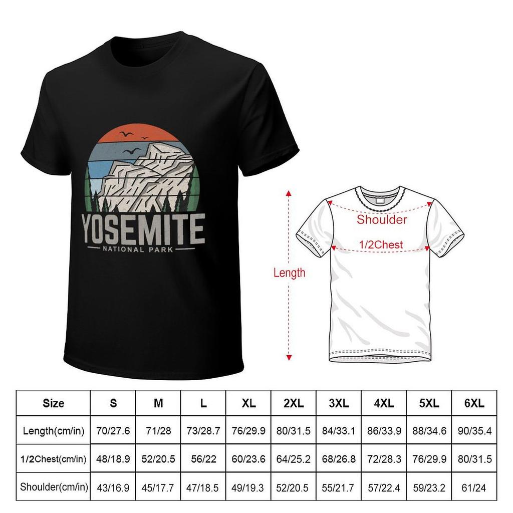 Vintage Retro Yosemite National Park TShirt designer shirts sweat mens t shirts