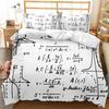 Math Equation Duvet Cover Set Queen Size Mathematics Formula Bedding Set Boy Girl Educational Soft Polyester Comforter Cover