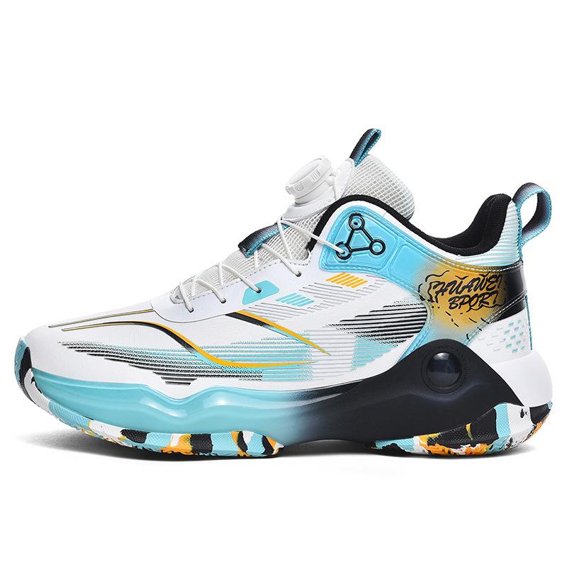 

Sneakers 2024 autumn and winter new microfiber leather rotating buckle men s shoes basketball shoes wear-resistant heightening casual trendy 44