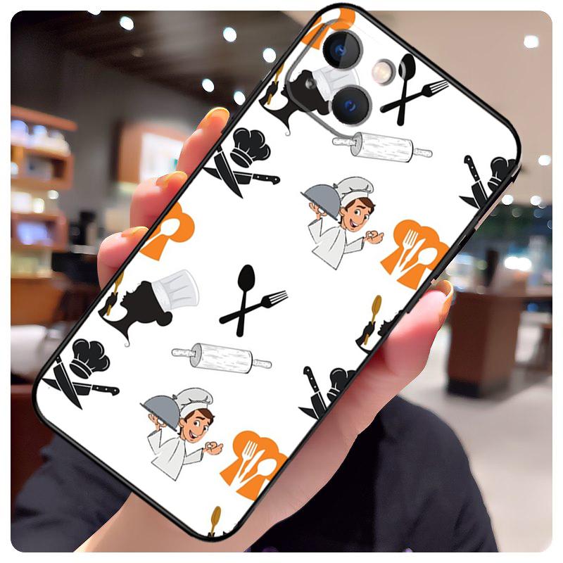 Cooking Chef Knives Case For iPhone 17 Pro Max 15 14 13 11 12 16 Pro Max mini 15 16 Plus 16e 17 Air Phone Cover