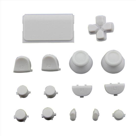 15Pcs/Set Replacement Parts Buttons Kit for Solid Color PS4 Controller Gamepad