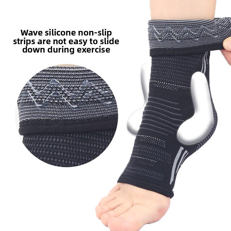 Knitted Sports Silicone Ankle Brace Elastic Pressure Ankle Shock Absorption Anti-collision Fixed Support Ankle Brace